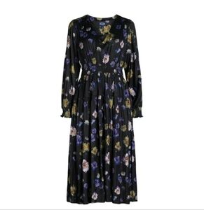 Scoop Women's V Neck Plissé Midi Dress NEW WITHOUT TAGS